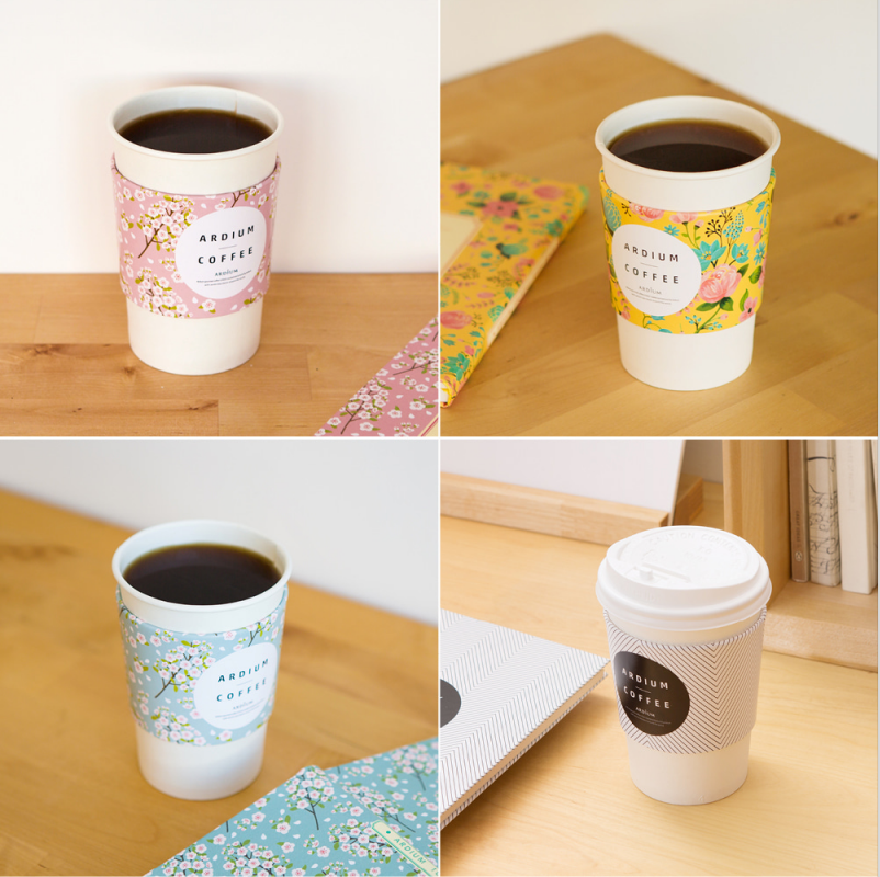 12/16oz Random Mixing Disposable Coffee Cup Sleeve For Hot Or Cold Beverages