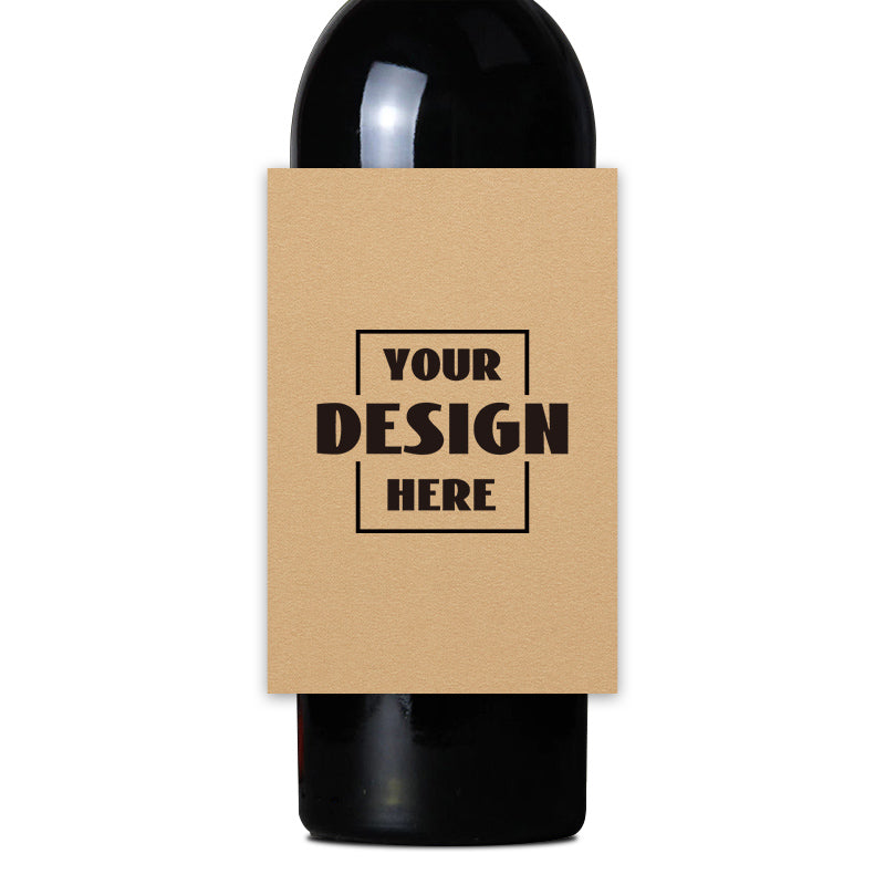 Custom Roll Rectangle Kraft Paper Wine Labels