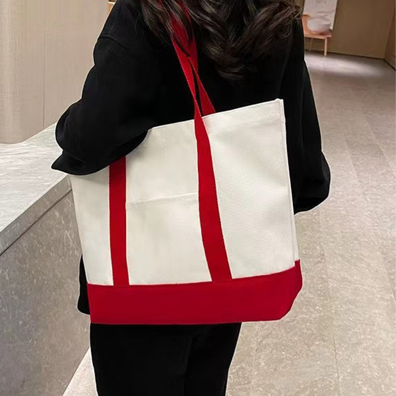 Custom Canvas Contrast Bag - Red