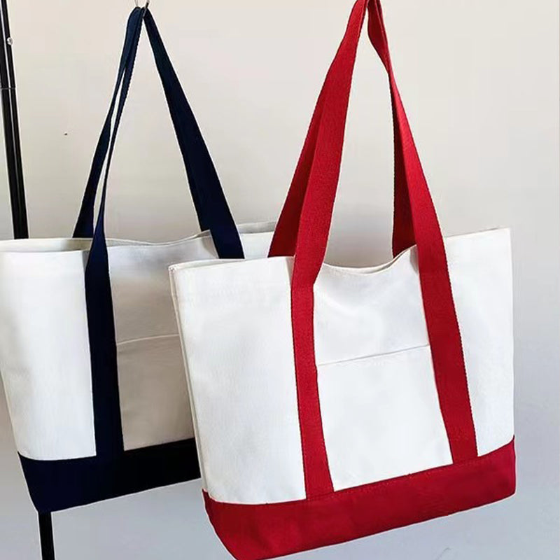 Custom Canvas Contrast Bag - Red