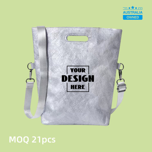 Custom Tyvek Fashion Bag - Silver