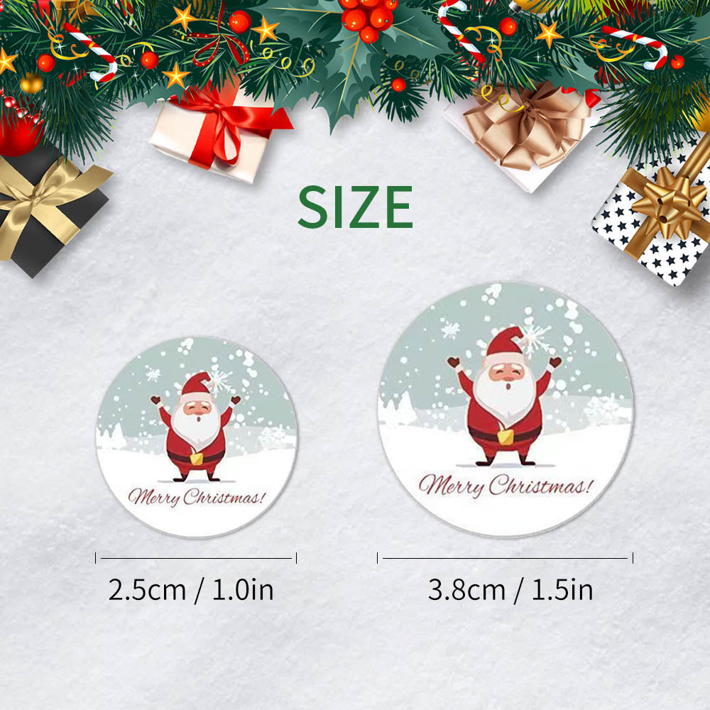 Christmas Santa Claus in Snow Stickers