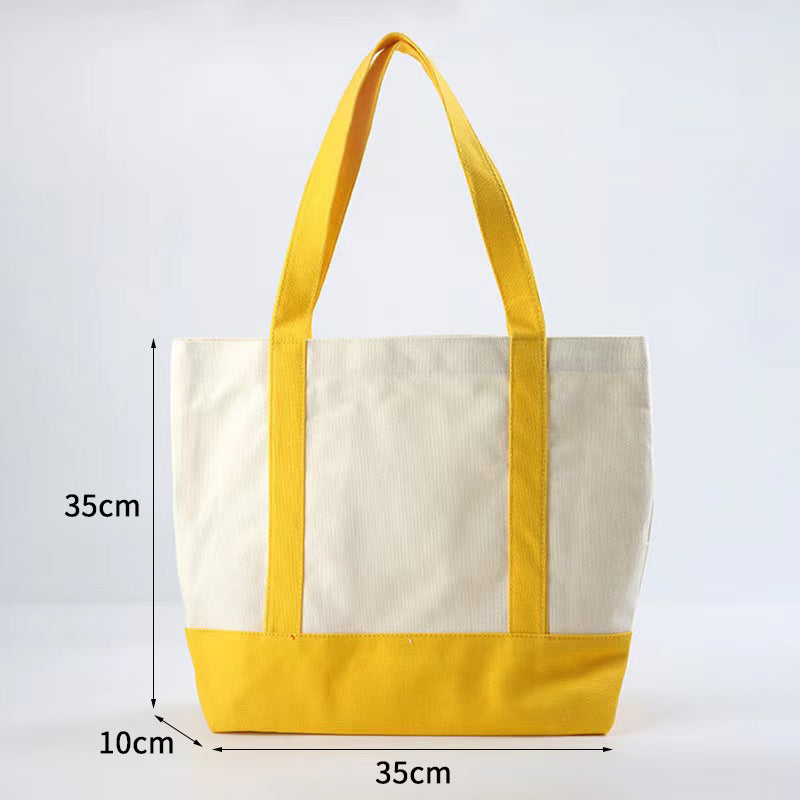 Custom Canvas Contrast Bag - Yellow