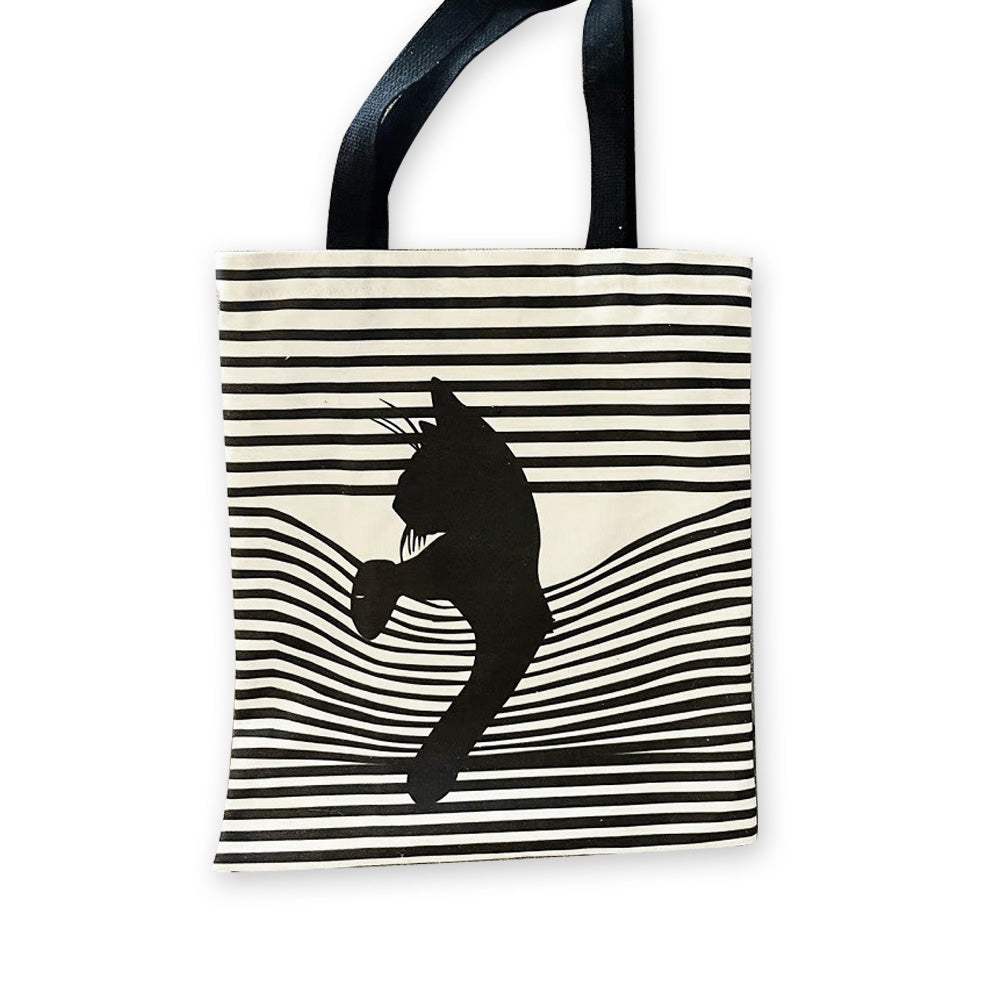 Cat Stripe Canvas Bag