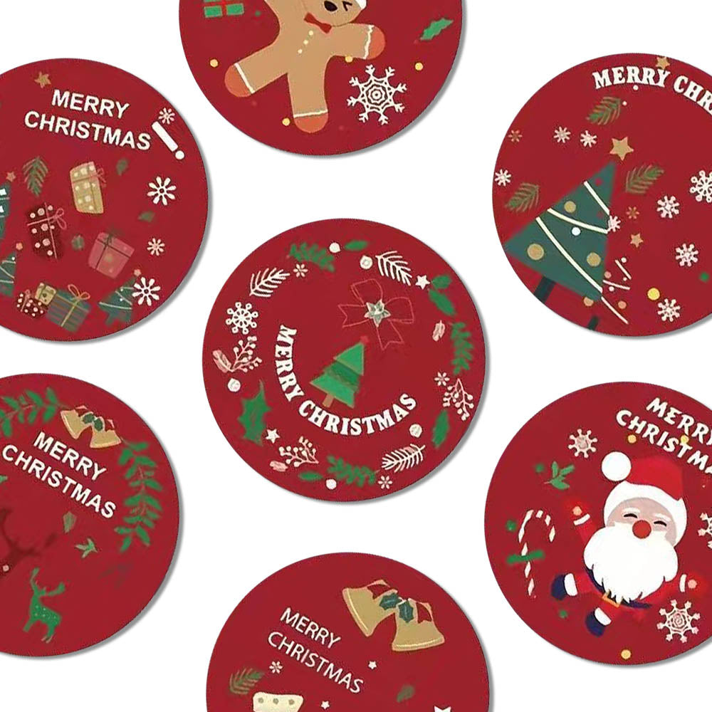 Merry Christmas Red Stickers