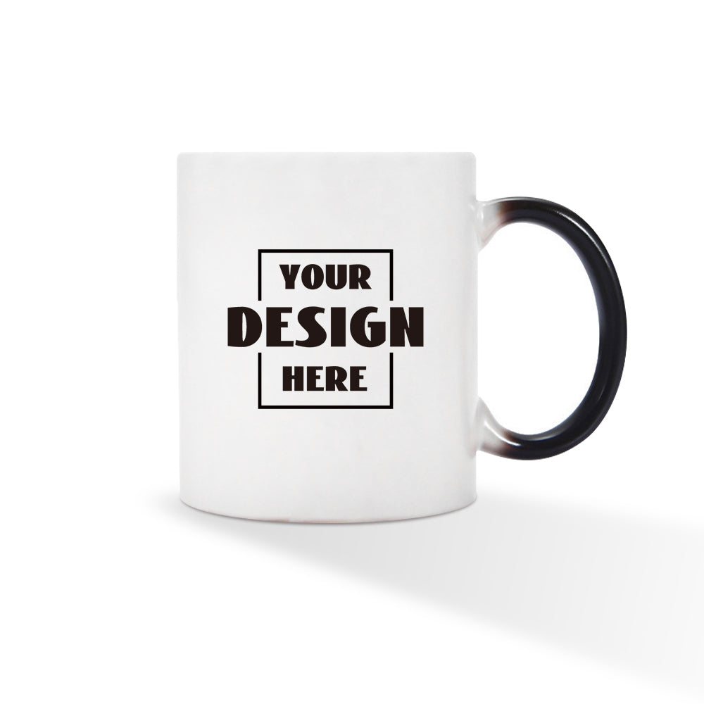 The 11oz custom mugs are made by choosing your favourite pictures and words.