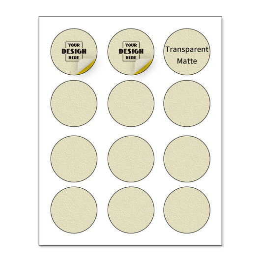 Custom Sheet Circle Stickers - Transparent Matte