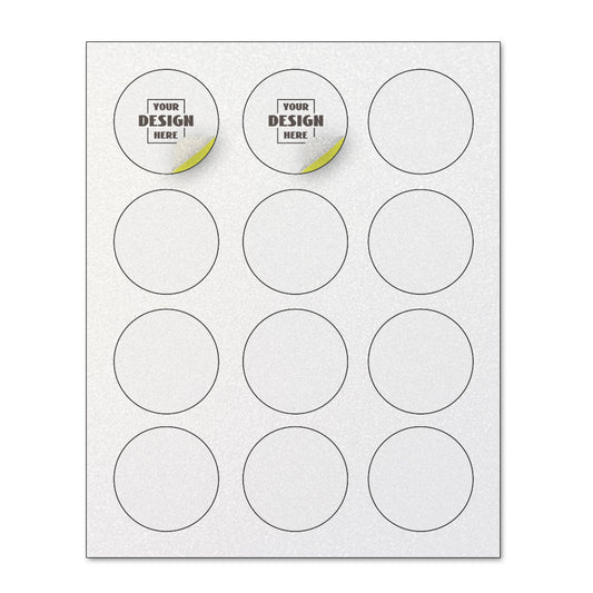 Custom Sheet Circle Pearlescent Paper Stickers