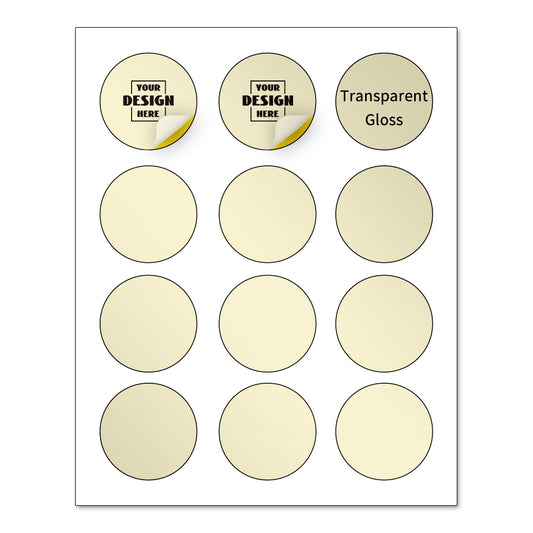 Custom Sheet Circle Stickers - Transparent Gloss