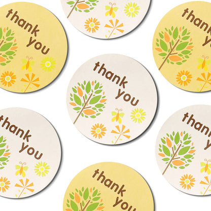 Plants Thank You Stickers