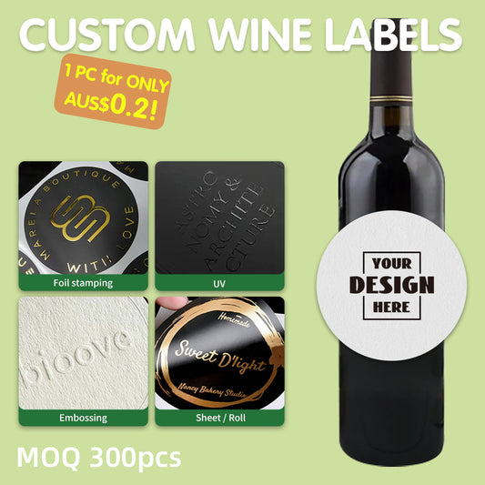 Custom Sheet Circle Wine Labels