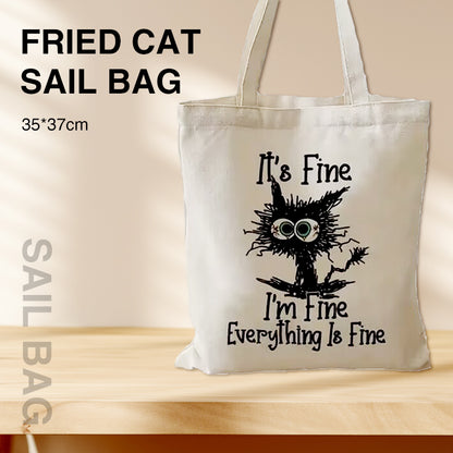 I‘m Fine Cat Canvas Bag