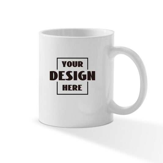 The 11oz custom mugs are made by choosing your favourite pictures and words.