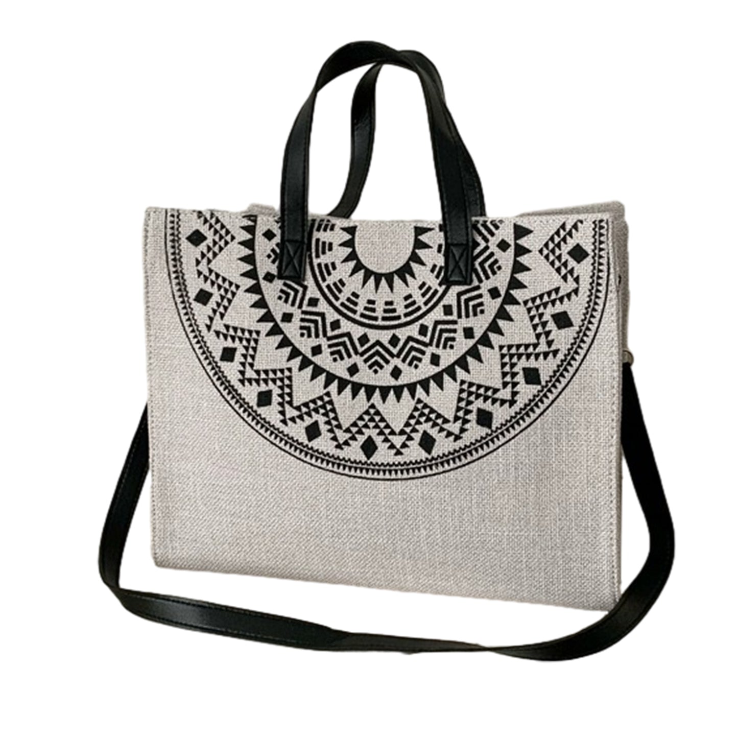 Geometric Printed Canvas Bag