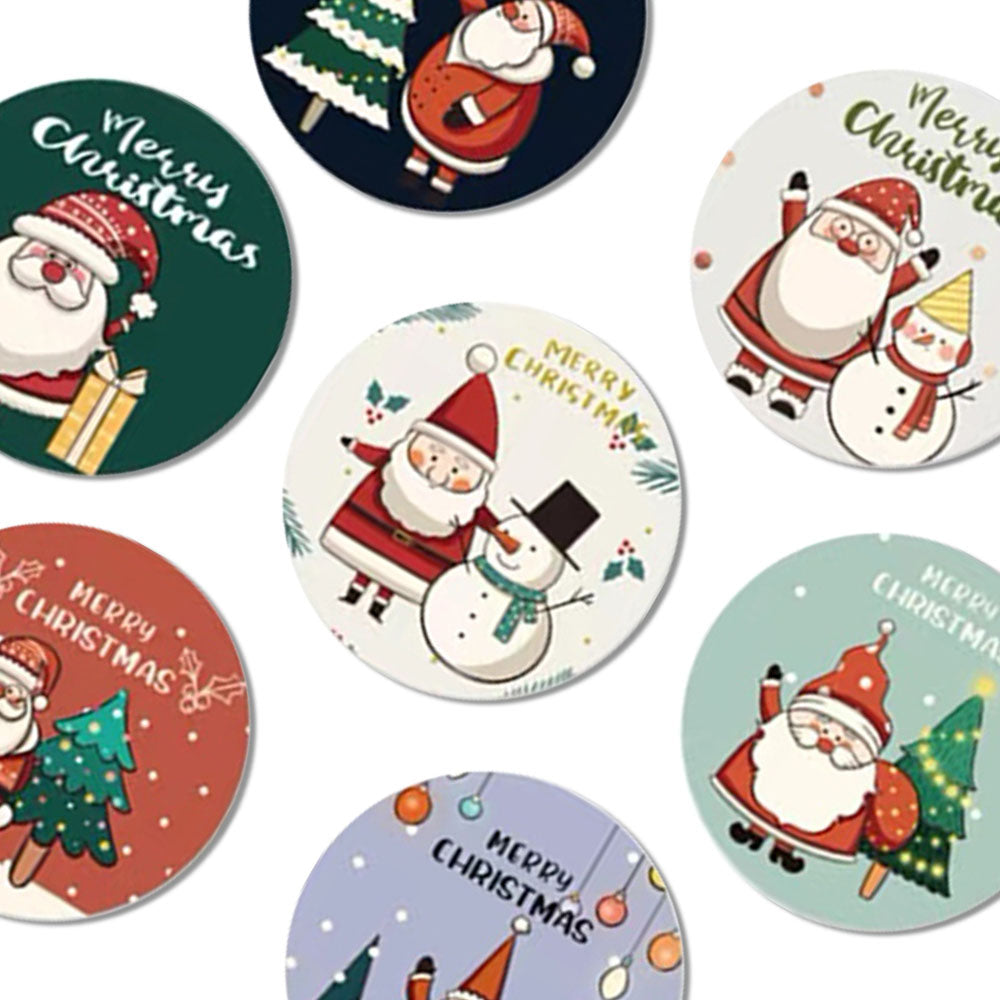 Santa Claus with Christmas Tree Stickers