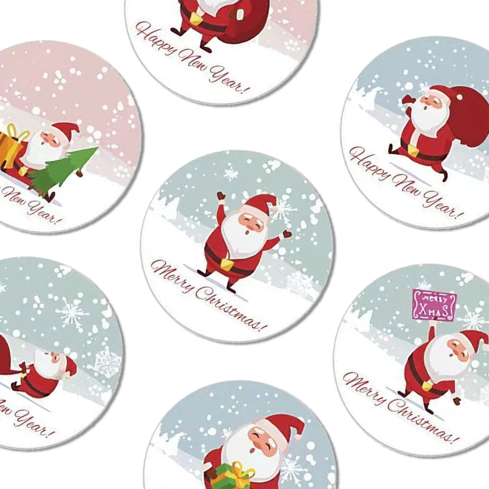 Christmas Santa Claus in Snow Stickers