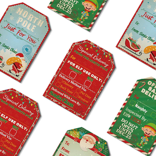 Rectangle Merry Christmas Stickers