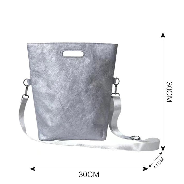 Custom Tyvek Fashion Bag - Silver