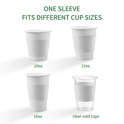 Our cup sleeves fit 10oz,12oz,16oz and clear cold drink cups.