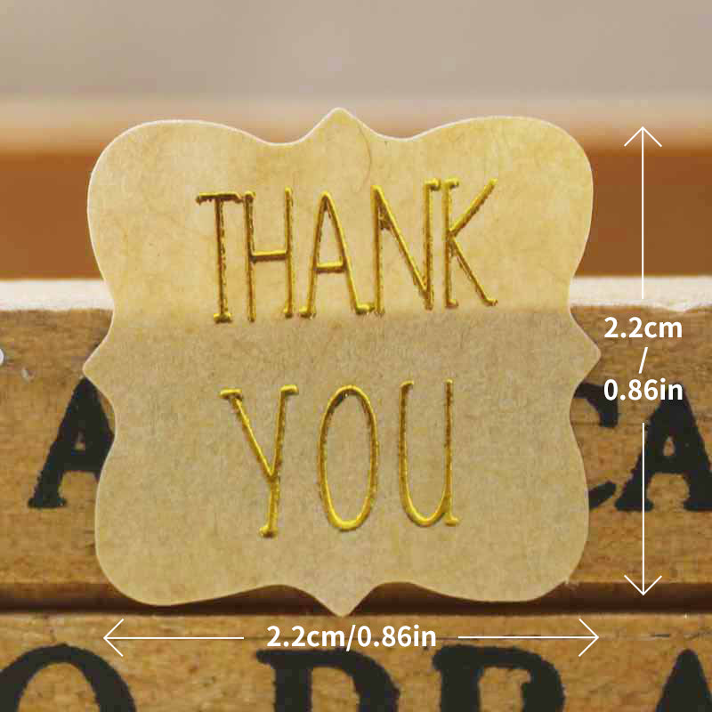 Polygonal thank you stickers