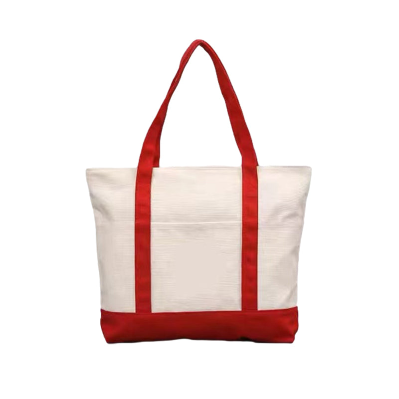 Custom Canvas Contrast Bag - Red