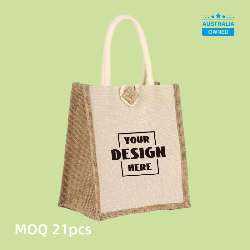 Custom Hessian Canvas Tote  Bag With Buckle