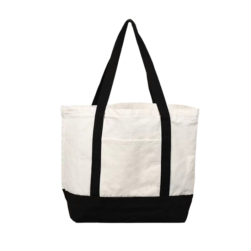 Custom Canvas Contrast Bag - Black