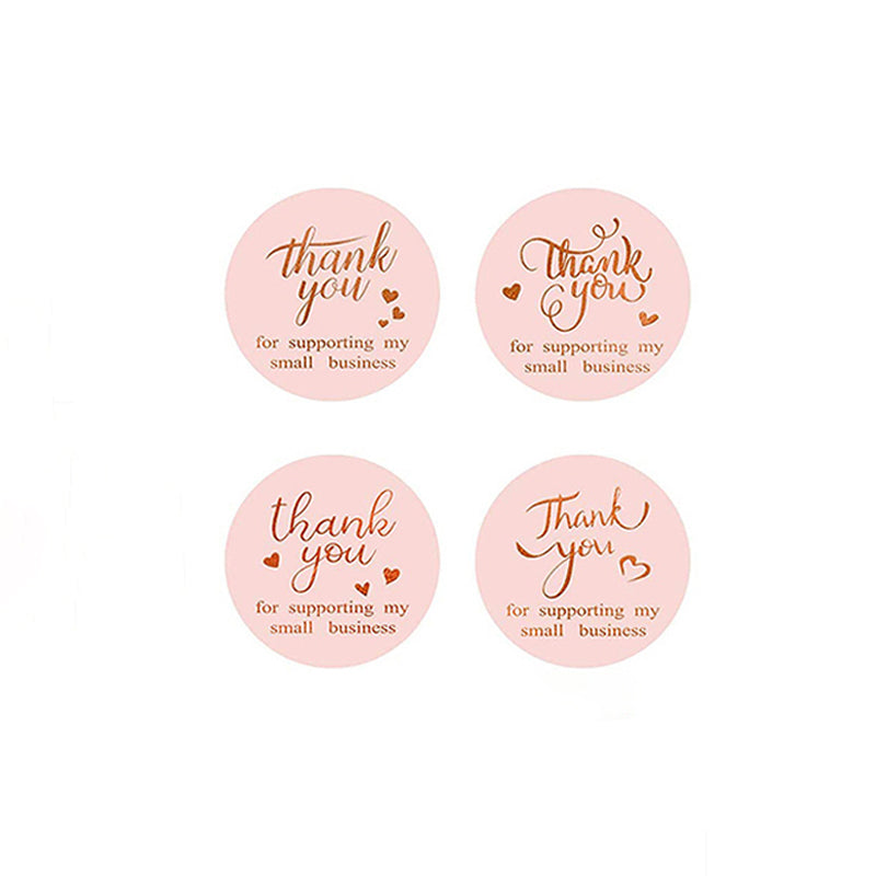 Pink Thank You Stickers