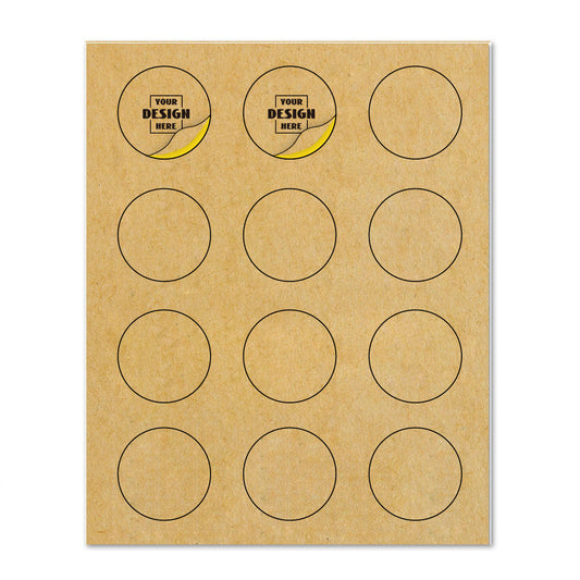 Custom Sheet Kraft Paper Circle Stickers