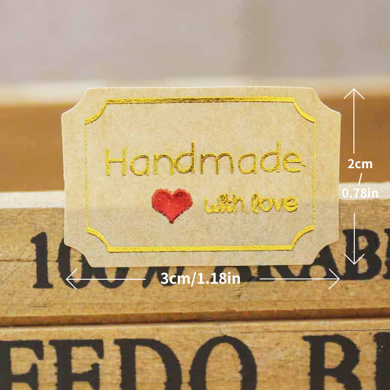 Polygonal handmade love stickers