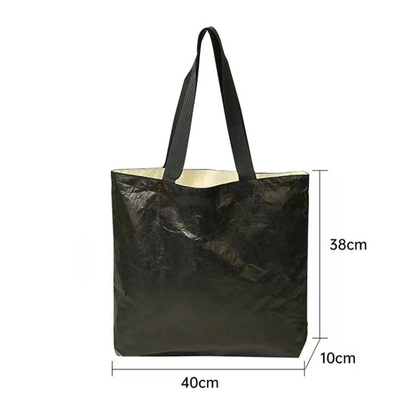 Custom Tyvek Tote Bags - Black