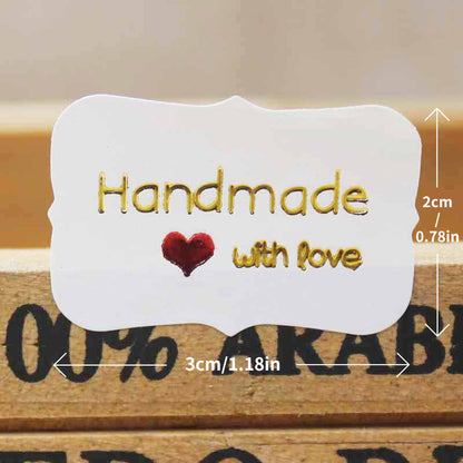 Polygonal handmade love stickers