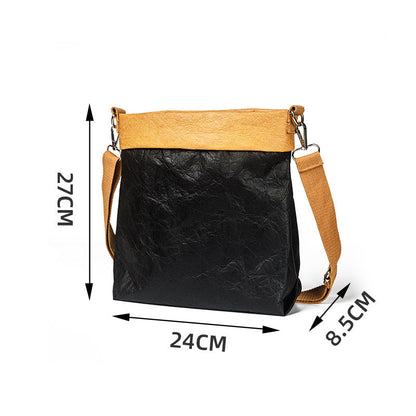 Custom Tyvek Shoulder Backpack - Black