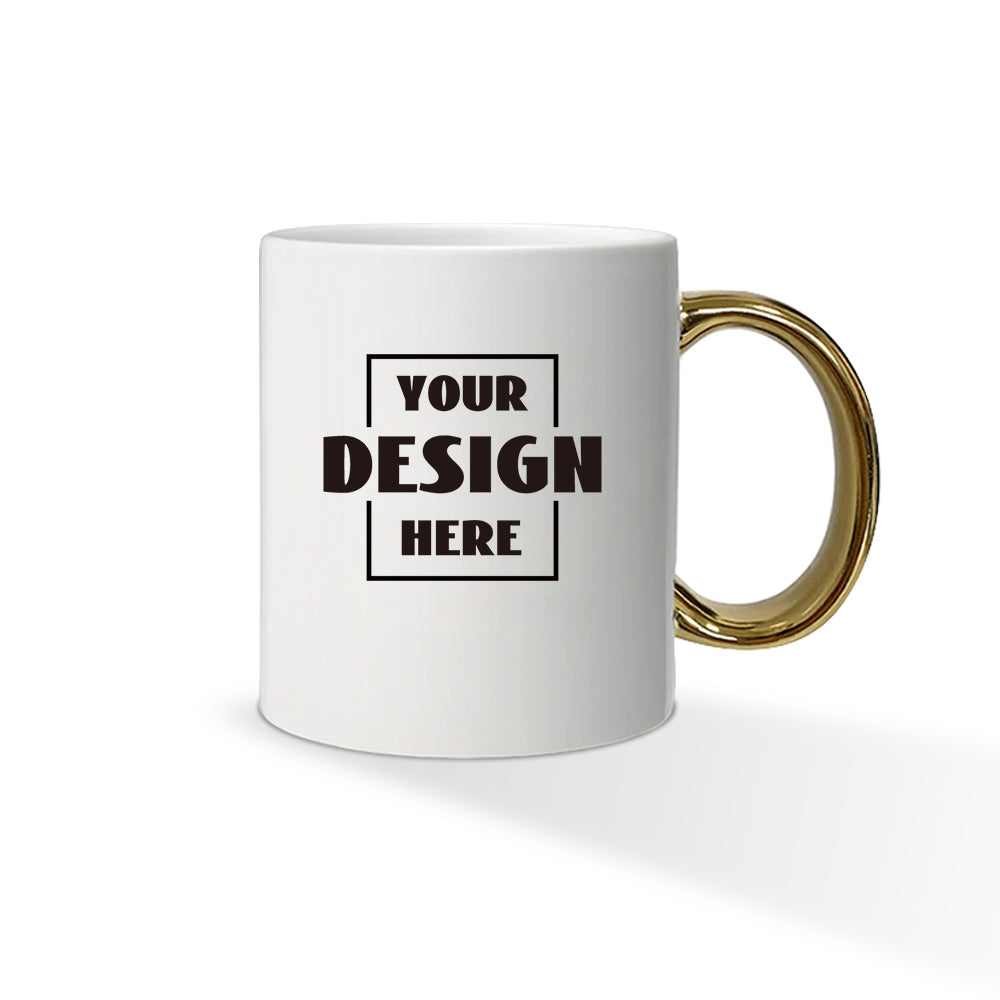 The 11oz custom mugs are made by choosing your favourite pictures and words.