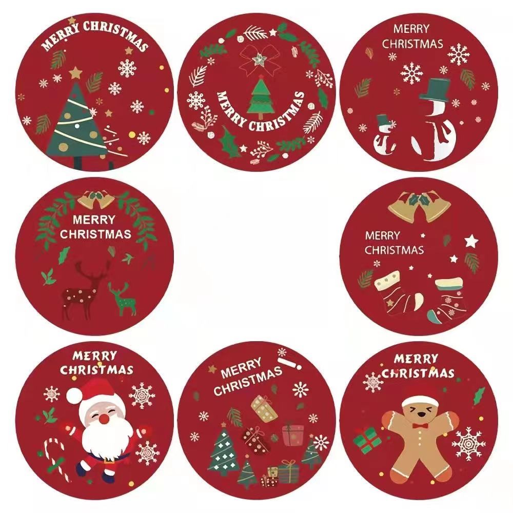 Merry Christmas Red Stickers