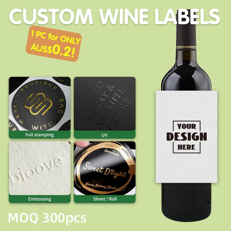 Custom Sheet Rectangle Wine Labels