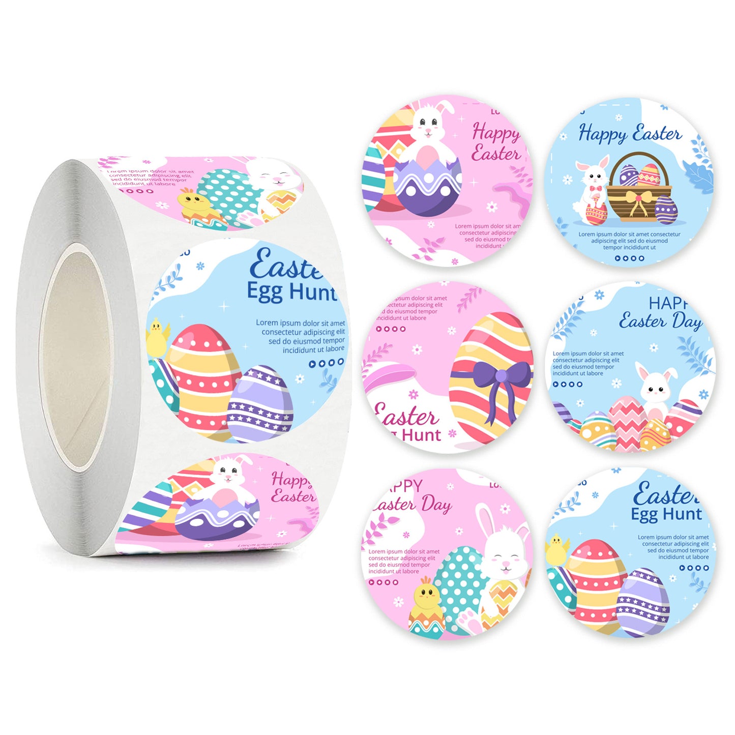 Happy Easter Stickers with Bunny&Egg