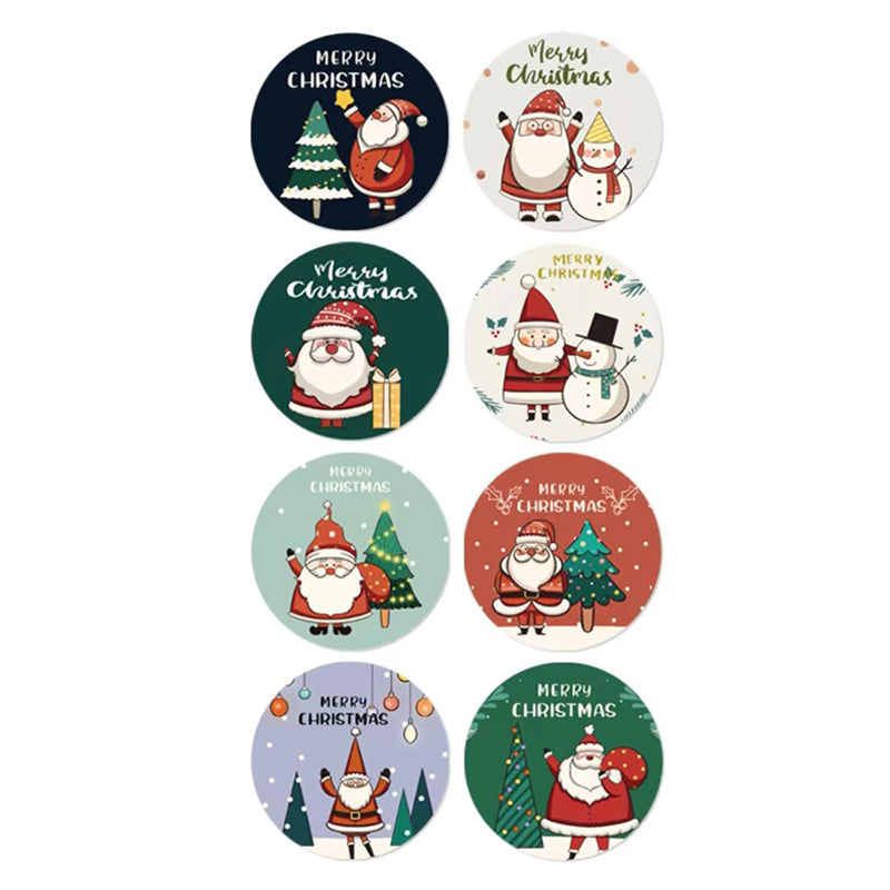 Santa Claus with Christmas Tree Stickers