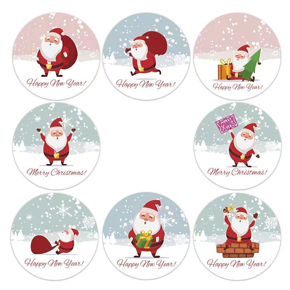 Christmas Santa Claus in Snow Stickers