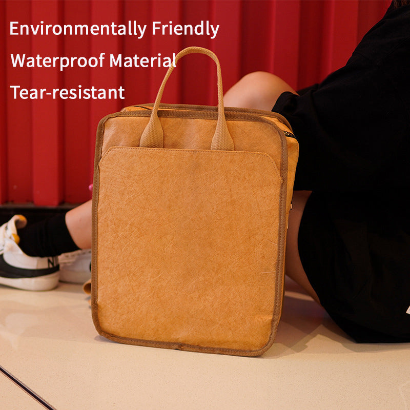 Tyvek paper Washed Kraft Paper Laptop Bag