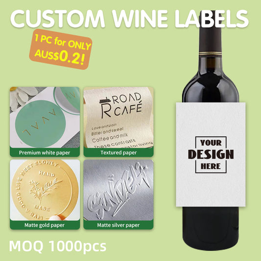 Custom Roll Rectangle Wine Labels