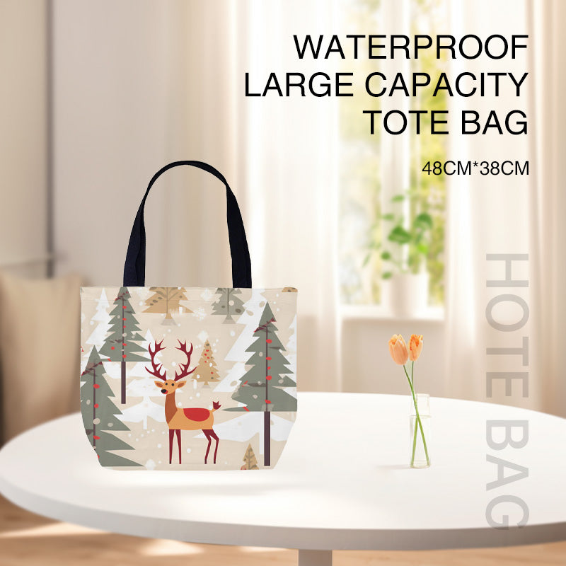 Casual, simple, fashionable appearance and personalised design will bring you a wonderful experience.This tote bag is 18.9 inch long and 14.96 inch high.