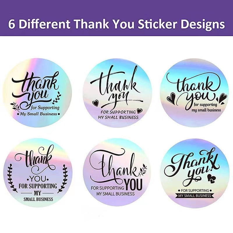 Holographic Thank You Stickers
