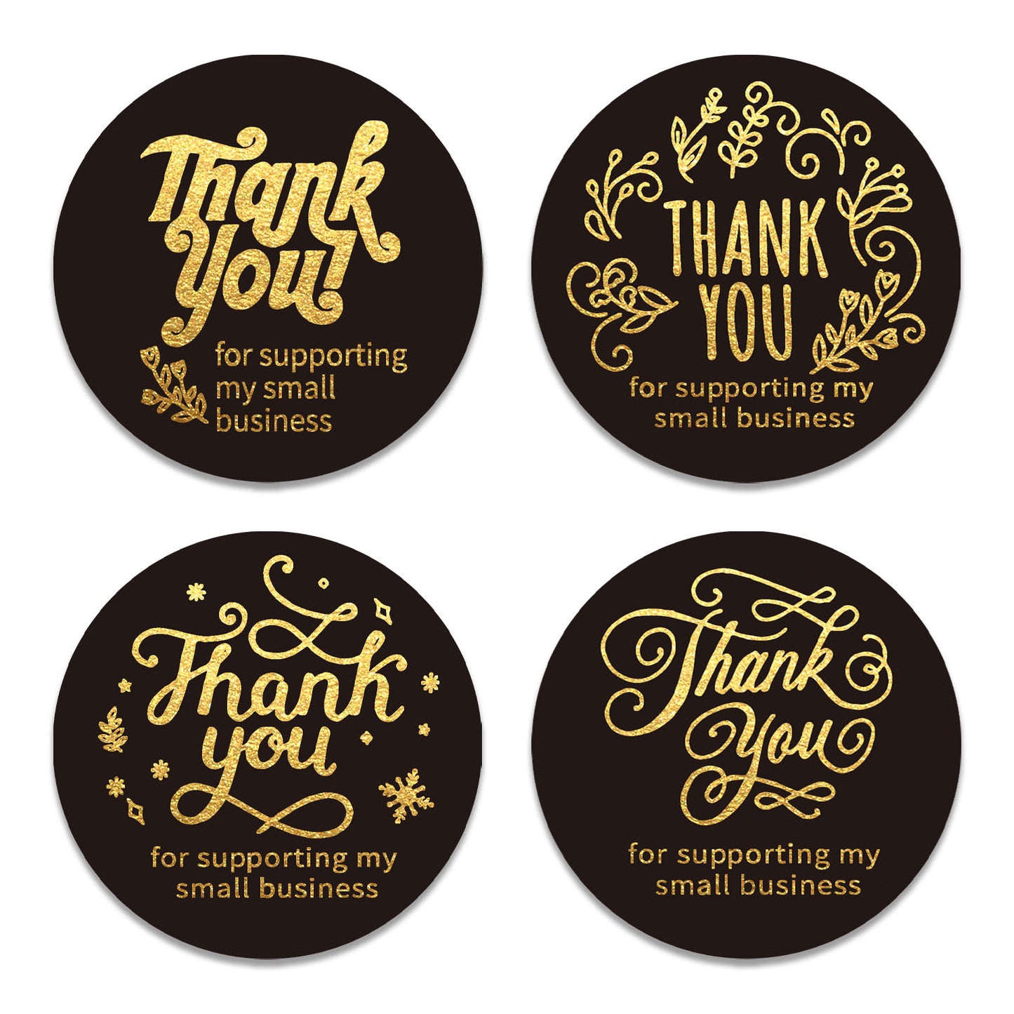 Gold Foil Stamping Thank You Sticker