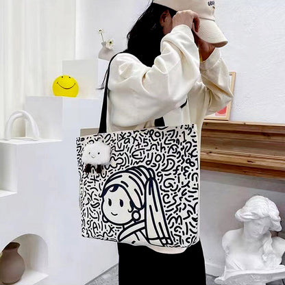 Girl with a Pearl Earring Tote Bag