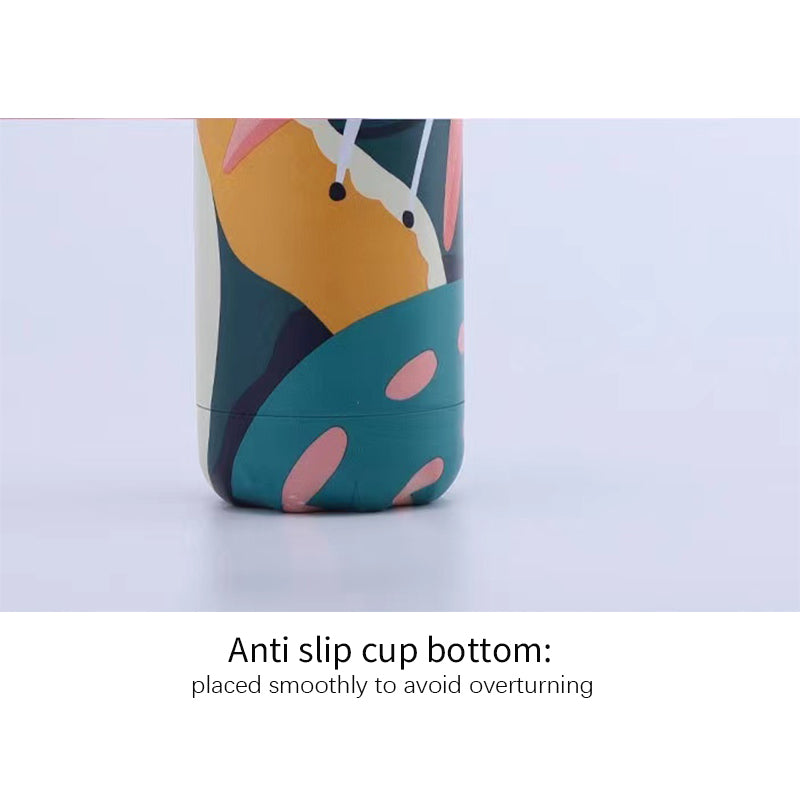 360ml/550ml Bakery Craft 304 Insulated Vacuum Mug/Bottle - Red Graffiti