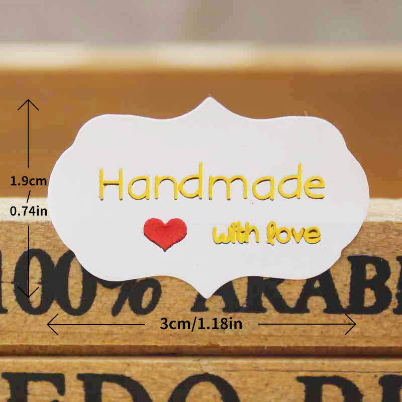 Polygonal handmade love stickers