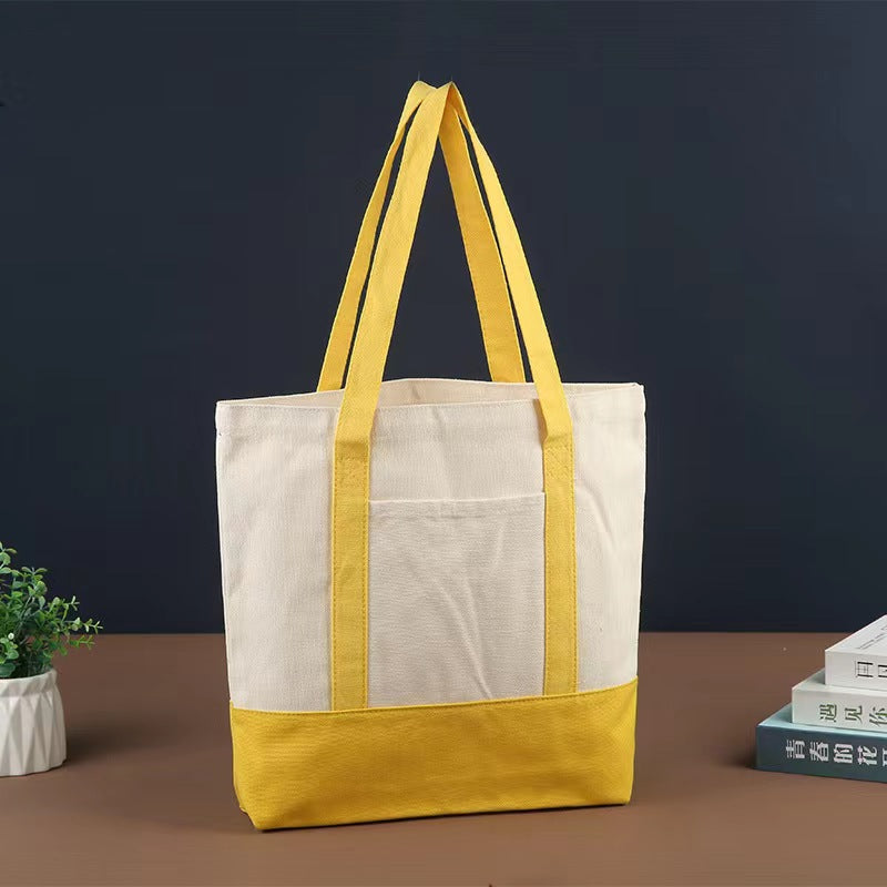 Custom Canvas Contrast Bag - Yellow