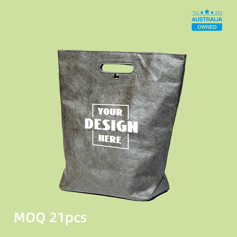 Custom Tyvek Tote Bag - Grey