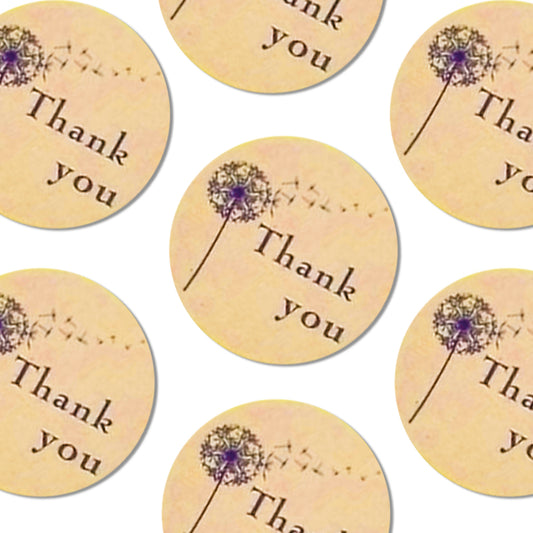 Dandelion Thank You stickers
